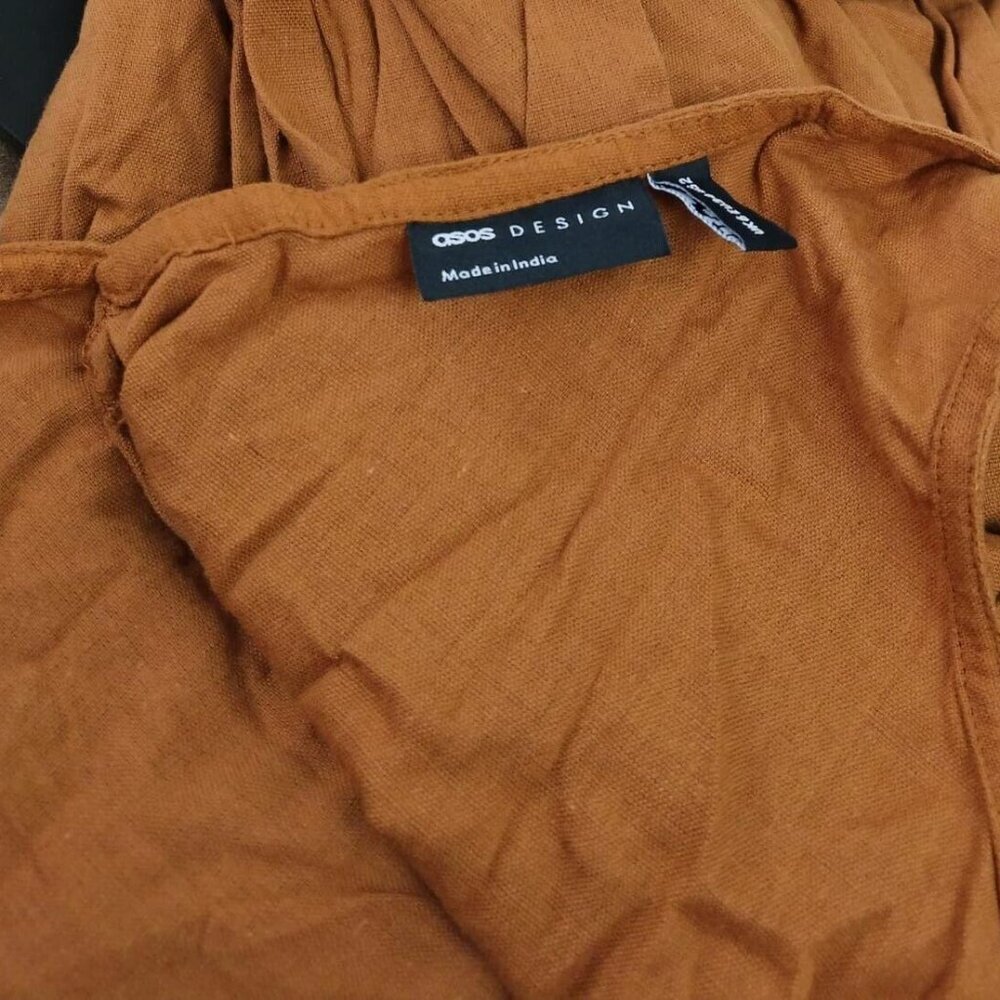 Asos Design Button Front Linen Minimal Jumpsuit D… - image 5